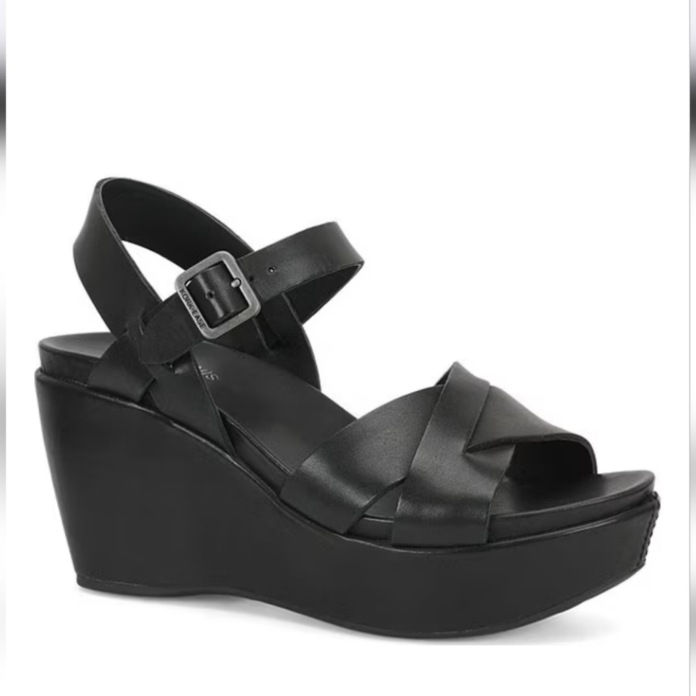 Kork-EaseAva 2.0 Wedge Platform Sandals Black (Sz 9)